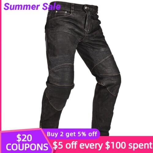 2021 Vintage Black Motorcycle Style Genuine Leather Trousers Men Plus Size 4XL Real Thick Cowhide Autumn Bikers Leather Pants
