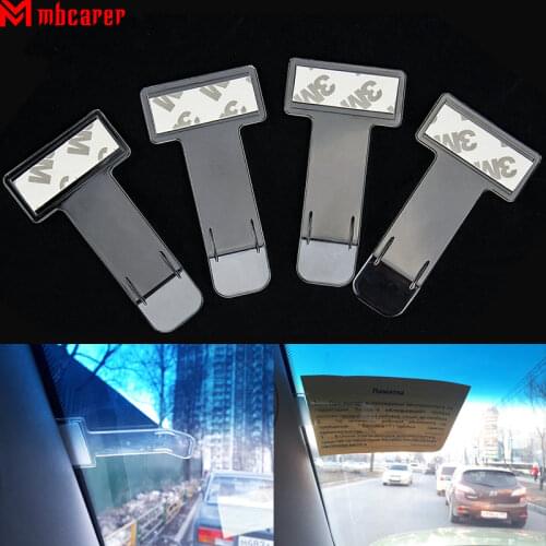 5 Pcs Auto Car Ticket Folder Mini T-shape Transparent Environmentally Ticket Folder Car Holder Mount Car Styling Car Accessories