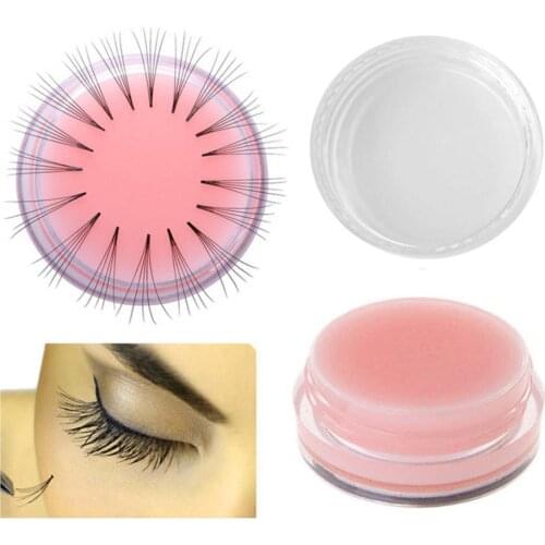 Adhesive Glue Holder for Silicone Eyelash Extensions, Faux Eyelash Lashes Extension Stand Holder Pad Pallet Makeup Tools