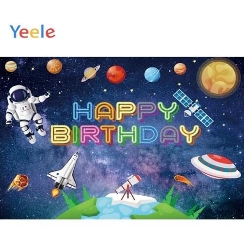 Planet Universe Space Astronaut Starry Sky Baby Shower Boy Birthday Backdrop Photography Background For Photo Studio Photophone