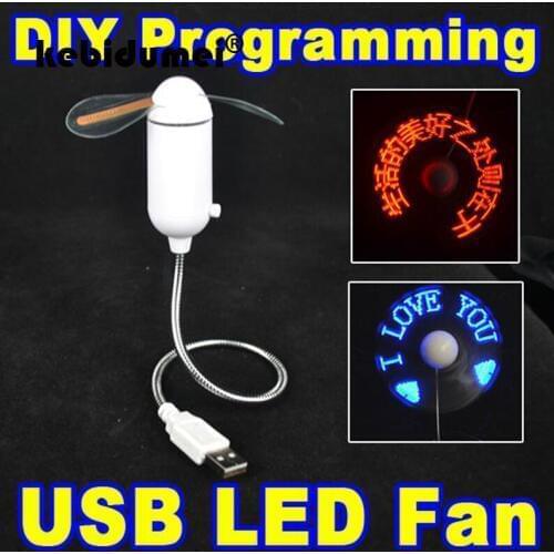 DIY Flexible LED Light USB Fan Programming Any Text Editing Reprogramme Character Advertising Message Emotions Greetings