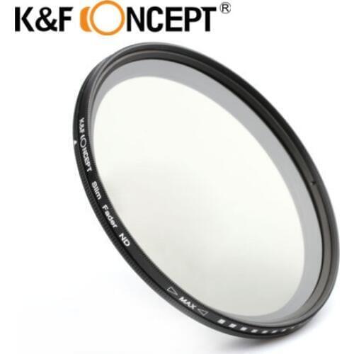 K&F CONCEPT 49mm Slim Fader Variable ND2 to ND400 Filter Adjustable ND Neutral Density Lens Filter