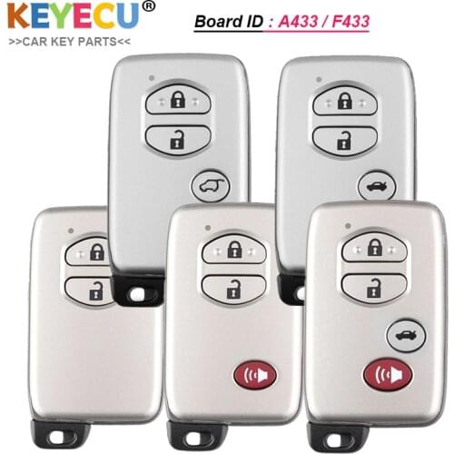 KEYECU for Toyota Aurion Camry Highlander 8 Land Cruiser 200 Prius Smart Keyless Remote Key Fob Board#F433 433MHz FSK A433 ASK