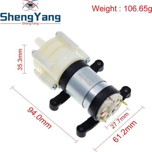 ShengYang 1PCS DC6-12V R385 Aquarium Fish Tank Round Water Air DC Diaphragm Pump Aquarium Air Pumps Accessories