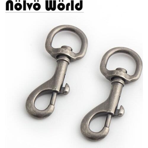 Nolvo World 10-50 pieces 17mm Old Silver spring snap hook bag accessories dog hooks for handbags