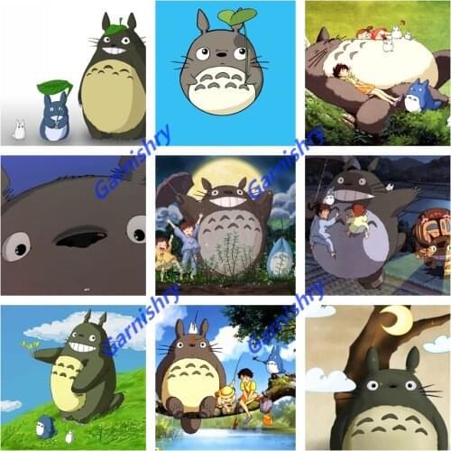 Miyazaki Hayao 5D DIY Diamond Painting Embroidery Full Drill Japanese Cartoon Anime Cross Stitch Kits Mosaic Art Home Decor Gift