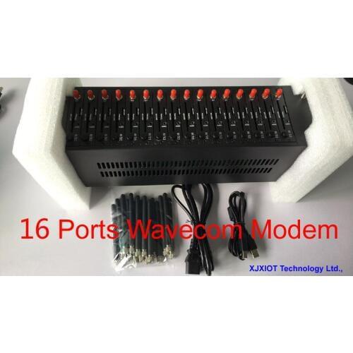Xjx New Promotion 16 Port Wavecom Q24plus Modem Pool gsm Modem USB sms IMEI Change STK Function Multi sim