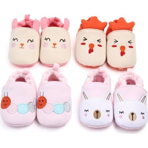 Cute Cartoon Newborn Baby Boy Girl First Walkers Shoes Autumn Winter Infant Toddler Soft Sole Anti-slip Baby Moccasins Shoes