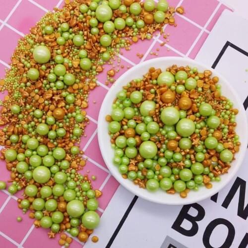 Food Coloring Edible Cake Sprinkles Sugar Pearl Cake Decoration Tools Green Gold Christmas Mix Color Candy Pearl