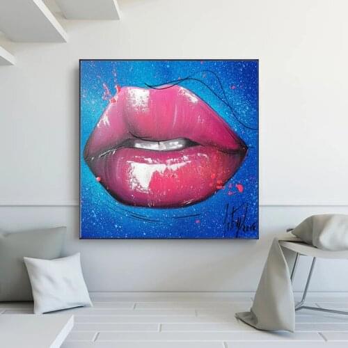 Sexy Lips Color Lips Posters Nordic Abstract Wall Art Canvas Painting Hd Prints Poster Modular Room Home Decoration No Frame