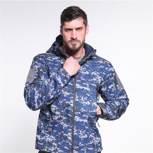 Hot Outdoor Tactical Hiking Softshell Jacket Men Army Waterproof Windproof Fleece Jackets Sport Camping Training Hunting Jackets