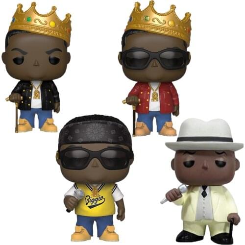 Rock Star Notorious BIG (Biggie Smalls) #77 Crown Cane Music With Jersey Figure #78 With Crown Figure #82 Art Decoration Gift