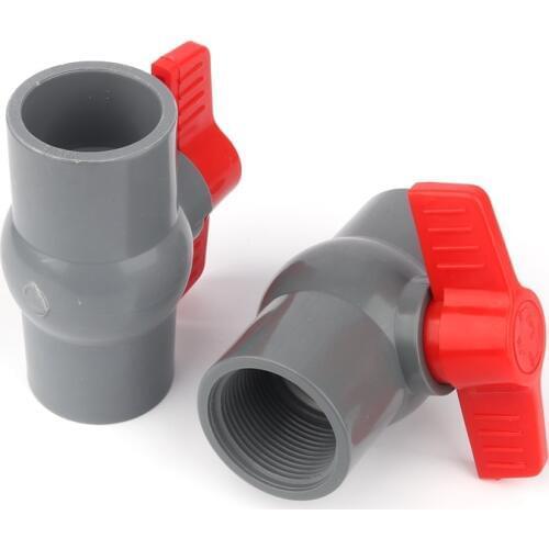 3pcs/lot 20-50mm PVC Globe Valve Water Pipe Connector Agriculture Garden Irrigation Fittings Aquarium Water Supply Tube Joint