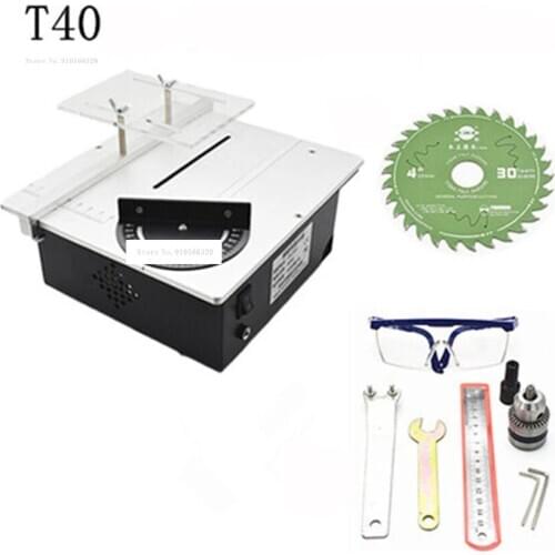 T40 Mini table saw multi-function woodworking saws DIY table cutting mini-milling polishing table saws DC12-24V 27mm Cutting