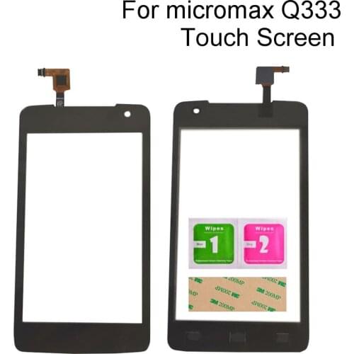 Touchsceen For Micromax Q333 Moible Phone Touch Screen Digitizer Panel Front Glass Sensor Lens Repair Tools 3M Glue