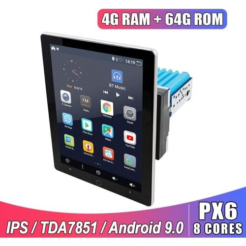 Android Universal Large Screen IPS 10.1 Inch Electric Rotating Screen Car Multimedia Player GPS Navigation for Toyota Volkswagen