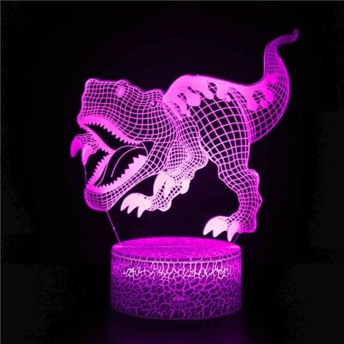 USB night light 3D table lamp LED light for dinosaur world series colorful 16 color Tyrannosaurus toy birthday Christmas gift