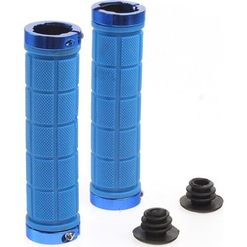 ROCKBROS Cycling Grips Anti-skid Soft Durable MTB Bike Bicycle Handlebar Bicycle Grips Rubber Fixed Gear Lock-on Bike Parts Bmx