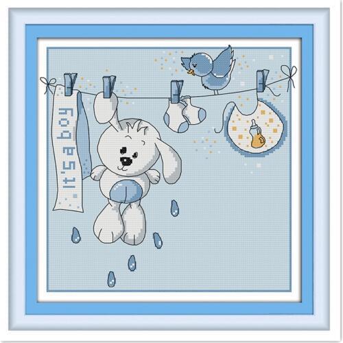 Baby Clothes Hanger DIY Set Embroidery Cross Set Home Decor Chinese Counted Cross Stitch Patterns Kits Painting Needlework Kit