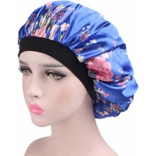 XEONGKVI 2019 New Grid Flowers Skullies Beanies Wide-brimmed Nightcap Spring Autumn Brand Chemotherapy Hat For Women Bandana