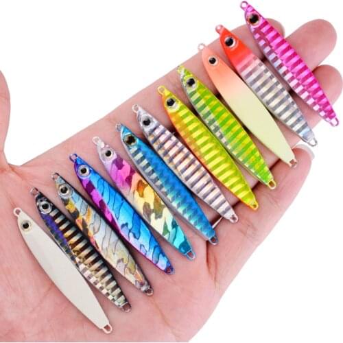 1PCS Metal Lure 7g -30g Fishing Bait Lead fish Metal Jig Fishing Lure Paillette Knife Wobbler Artificial Hard Bait Jigging Lure