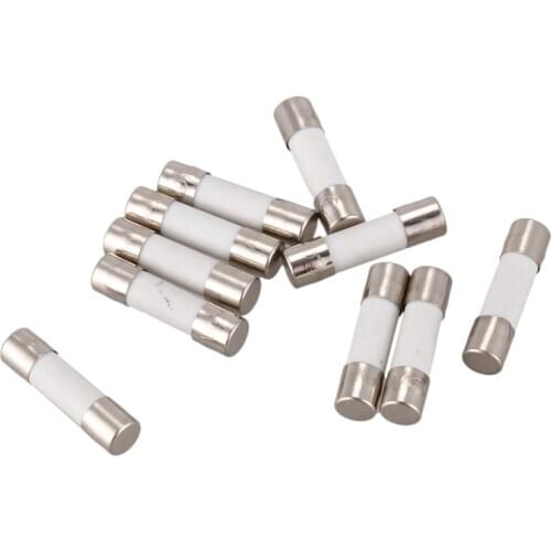 10Pcs 250V 0.5A 500mA Fast Blow Ceramic Fuses Tubes 5mm x 20mm