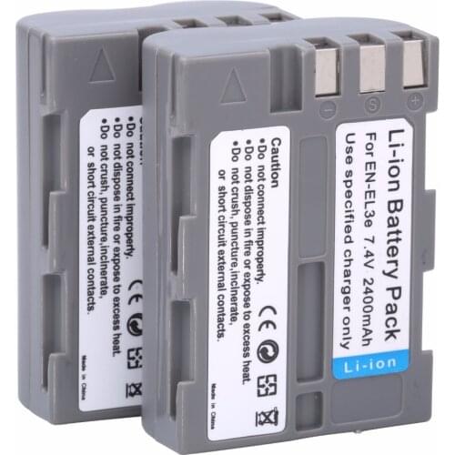 2Pcs Probty EN-EL3e EN EL3e ENEL3e Batteries For Nikon D30 D50 D70 D70S D90 D80 D100 D200 D300 D300S D700 Digital Camera