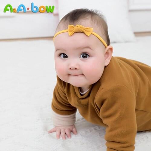 25pcs/lot DIY Full Handmade Nylon Bow Baby Headband Traceless Hairband Elastic Hair Band for Girls Baby Hair Accessories