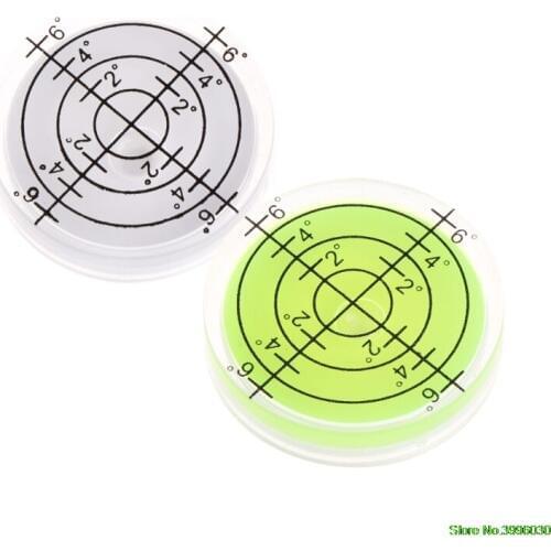 32x7mm Bulls-eye Bubble Degree Marked Surface Spirit Level For Camera Circular