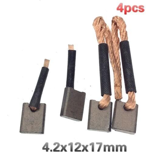 4pcs 4.2x12x17mm for Mitsubishi 491 Jinbei BYD F3 car starter motor carbon brush electric