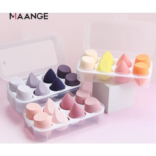 MAANGE 8PCS Water Drop Shape Cosmetic Puff Makeup Sponge Blending Face Liquid Foundation Cream Make Up Cosmetic Powder Puff