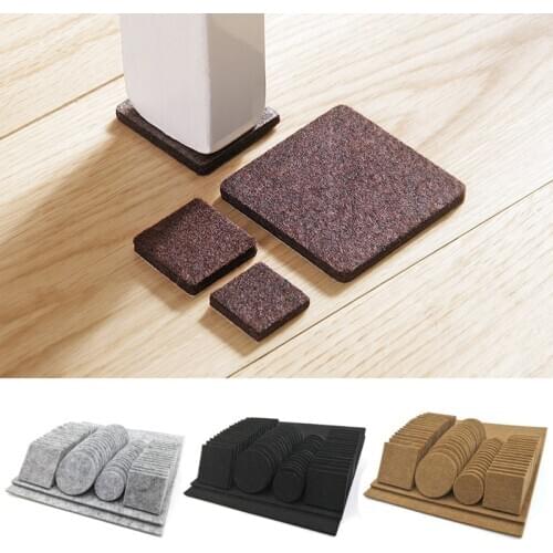 80pcs Chair Table Leg Felt Pads Self Adhesive Floor Scratch Protector Mute Non-slip Feet Mat DIY Furniture Accessories