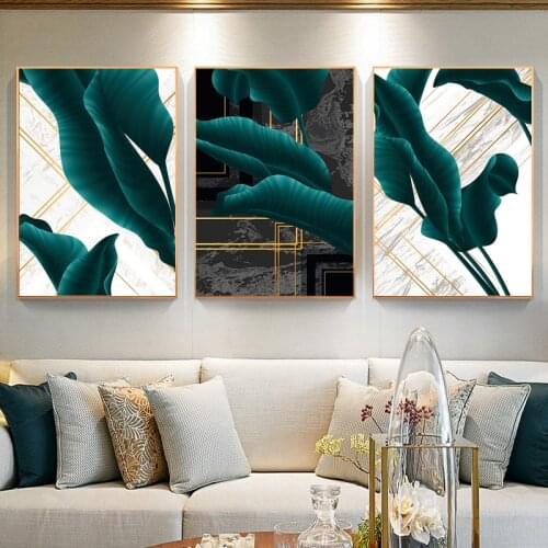 Abstract Banana Leaf Canvas Paintings Wall Art Prints Poster Living Room Decor Decorative Paintings On The Wall Home Decor