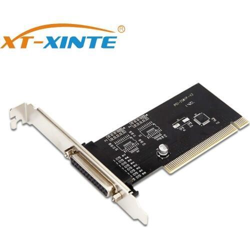 XT-XINTE PCI Expansion Card 25 Pin Parallel LPT PCI to Parallel Db25 Printer Port Controller Card Converter Adapter