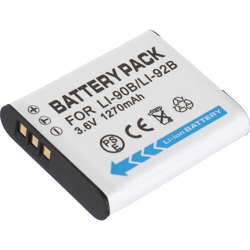 Battery Pack for Olympus LI-90B, LI90B, LI-92B, LI92B Lithium-ion Rechargeable