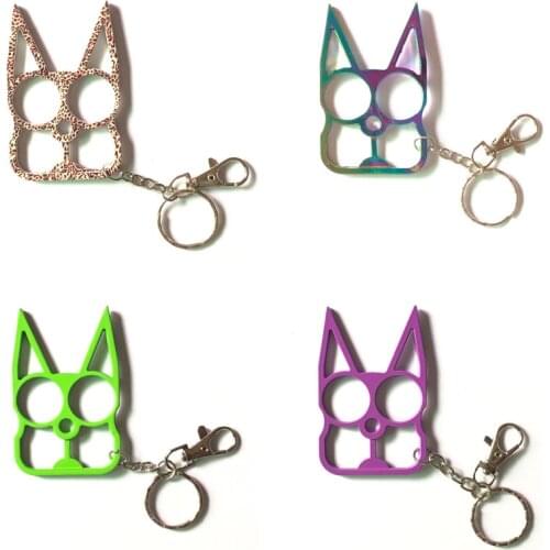 Car key chain ring portable cute cat keychain car window breaker broken window escape car safety life-saving hammer self-help