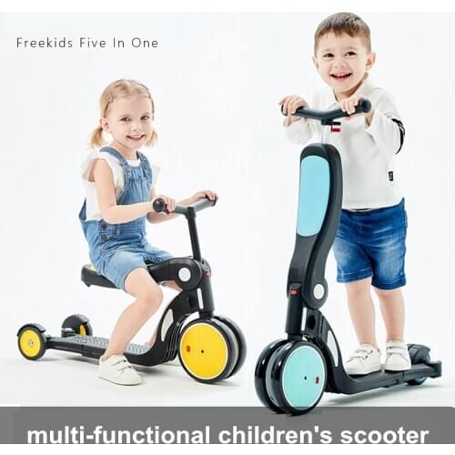 Childrens Scooter Car Skate Tricycle Balance Bicycle Baby Walker Foldable Outdoor Toys High Quanlity for Kids 2-7 Years Old