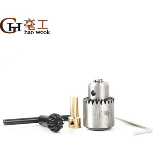 Hot Electric Drill Grinding Mini Drill Chuck Key Keyless Drill Chucks 0.3-4mm Capacity Range W/ 3.17mm Shaft Connecting Rod