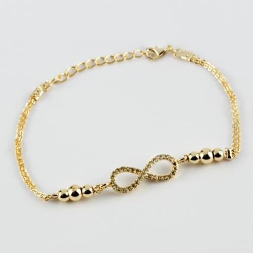 Infinity Figured Zircon Cubic Zirconia Bracelet