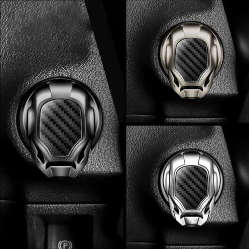 Car Engine Start Stop Button Cover Decorative Ring Push Button Ignition Switch Decorative Sticker Car Interior Accessories