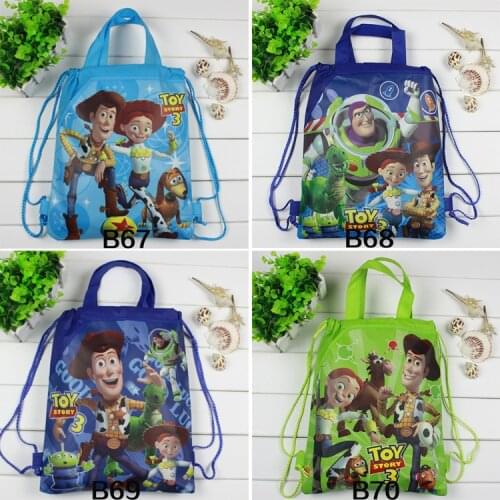 Buy 3 Plus 1 !!! Disney Toy Story Backpack Storage bag Woody Buzz Lightyear Jessie Action Figure Toys Kids Christmas Gifts Toy