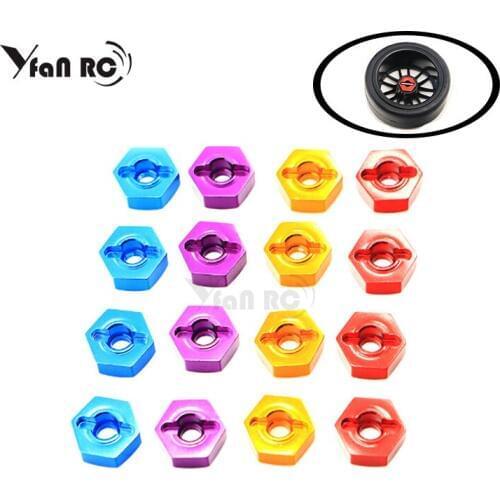 RC car HSP 4pcs 102042 122042 Wheel Hex Nut 12MM Drive Hubs With Pins 02100 1/10 Upgrade Parts For 94122 94123 94111 94108 94177
