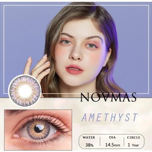 Novmas 3 Tone 12 Color Soft Contact Lenses Eye contact set Eye Coloured lenses Big Eye Makeup Cosmetics