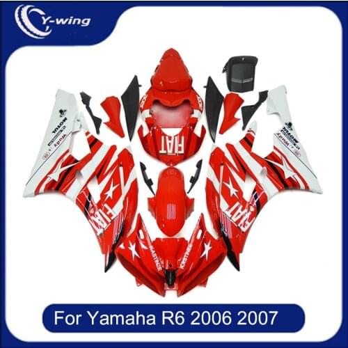 ForYamaha R6 Fairing Custom Body 2006 2007 Injection Gloss Black 2006 2007 YZF R6