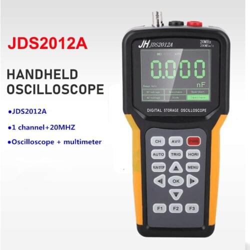 Handheld Digital Storage Oscilloscope Multimeter 2 channels 20MHz Portable oscilloscope 200MSa/s sampling rate JDS2012A/JDS2022A