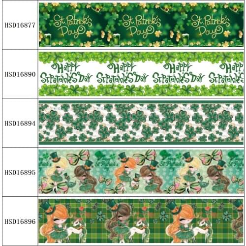 22MM 25MM 38MM 50MM 75mm Printed Pattern on Grosgrain Ribbon for diy ribbon