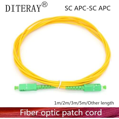 SC/APC Fiber Optic Patch Cord Cable SC-SC 1/3/5/10/20/30M Jumper Single Mode Simplex 2.0mm Optical Fibra Optica FTTH