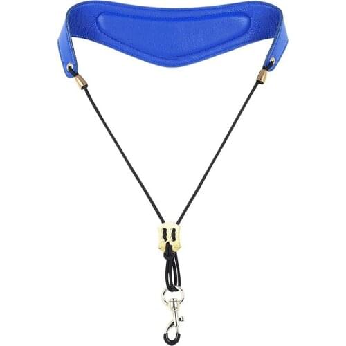 Universal Adjustable Soft Leather Saxophone Sax Neck Strap With Hose Hook Clasp Saxophone Parts