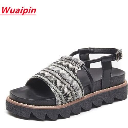 Женские туфли с ремешком Wuaipin China At AliExpress
