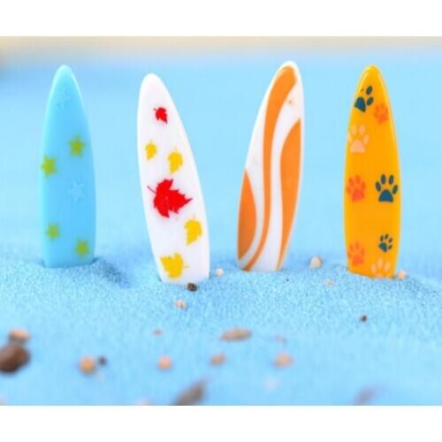 10pcs/Lot Surfboard Mediterranean Style Micro Landscape DIY Resin Crafts Small Ornaments Beach Accessories